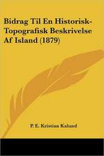 Bidrag Til En Historisk-Topografisk Beskrivelse Af Island (1879)