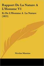 Rapport De La Nature A L'Homme V1