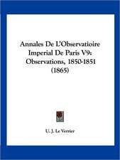 Annales De L'Observatioire Imperial De Paris V9