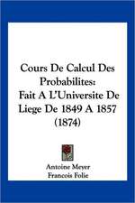 Cours De Calcul Des Probabilites