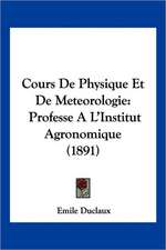 Cours De Physique Et De Meteorologie