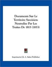 Documents Sur Le Territoire Savoisien