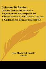 Coleccion De Bandos, Disposiciones De Policia Y Reglamentos Municipales De Administracion Del Distrito Federal Y Ordenanzas Municipales (1869)