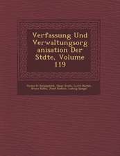 Verfassung Und Verwaltungsorganisation Der St�dte, Volume 119