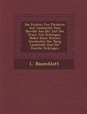 Das Fr Ulein Von FL Rsheim Auf Landstuhl: Eine Novelle Aus Der Zeit Des Franz Von Sickingen. Nebst Einer Kurzen Geschichte Der Burg Landstuhl Und Der