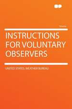 Instructions for Voluntary Observers