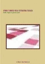 Storia E Modelli Della Letteratura Italiana Dalle Origini AI Giorni Nostri