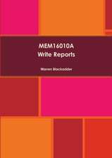 Mem16010a Write Reports