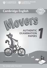 Cambridge English Movers 1 for Revised Exam from 2018 Answer Booklet: Authentic Examination Papers