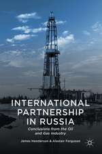 International Partnership in Russia: Conclusions from the Oil and Gas Industry