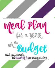 Meal Plan for a Year on a Budget