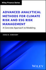 Advanced Analytical Methods for Climate Risk and E SG Risk Management: A Concrete Approach to Modelin g