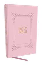 KJV Holy Bible Large Print Center-Column Reference Bible, Pink Leathersoft, 53,000 Cross References, Red Letter, Thumb Indexed, Comfort Print: King James Version