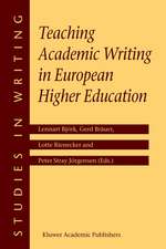 Teaching Academic Writing in European Higher Education