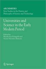 Universities and Science in the Early Modern Period