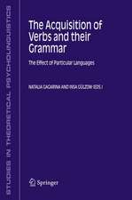 The Acquisition of Verbs and their Grammar:: The Effect of Particular Languages