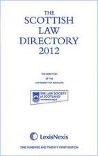 SCOTTISH LAW DIRECTORY WHITE BOOK 2012