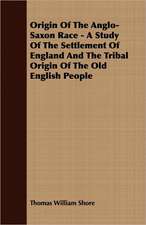 Origin of the Anglo-Saxon Race - A Study of the Settlement of England and the Tribal Origin of the Old English People: English and American Wood, Iron and Steel