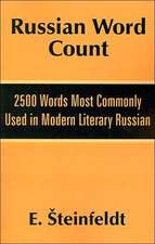 Russian Word Count: 2500 Words Most Commonly Used in Modern Literary Russian