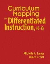 Curriculum Mapping for Differentiated Instruction, K-8