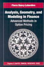 Analysis, Geometry, and Modeling in Finance