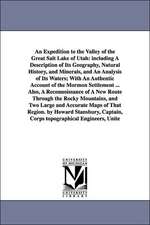 An Expedition to the Valley of the Great Salt Lake of Utah: Including a Description of Its Geography, Natural History, and Minerals, and an Analysis