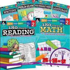 180 Days Reading, High-Frequency Words, Math, Problem Solving, Writing, & Language Grade 2: 6-Book Set