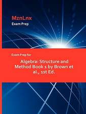 Exam Prep for Algebra: Structure and Method Book 1 by Brown et al., 1st Ed.