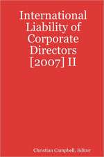 International Liability of Corporate Directors [2007] II