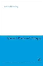 Adorno's Poetics of Critique