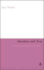 Intention and Text: Towards an Intentionality of Literary Form