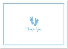 Baby Steps Blue Thank You Notes (Stationery, Note Cards, Boxed Cards)