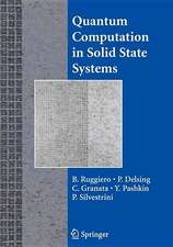 Quantum Computing in Solid State Systems