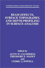 Beam Effects, Surface Topography, and Depth Profiling in Surface Analysis