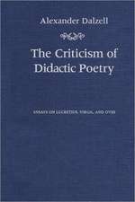 The Criticism of Didactic Poetry