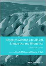 Research Methods in Clinical Linguistics and Phonetics – A Practical Guide