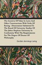 The Genitive of Value in Latin and Other Constructions with Verbs of Rating