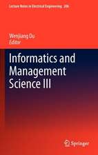 Informatics and Management Science III