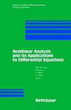 Nonlinear Analysis and its Applications to Differential Equations