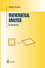 Mathematical Analysis: An Introduction