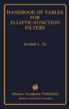 Handbook of Tables for Elliptic-Function Filters