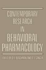 Contemporary Research in Behavioral Pharmacology