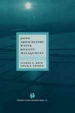 Pond Aquaculture Water Quality Management