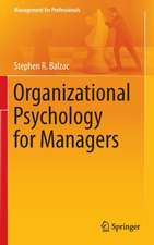 Organizational Psychology for Managers