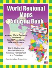 World Regional Maps Coloring Book