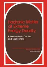 Hadronic Matter at Extreme Energy Density