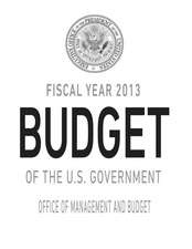 Fiscal Year 2013 Budget of the U.S. Government