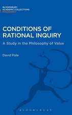 Conditions of Rational Inquiry: A Study in the Philosophy of Value