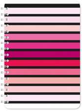 PINK STRIPES A5 NOTEBOOK