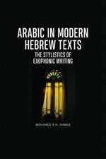 Arabic in Modern Hebrew Texts